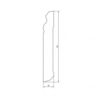 Pedross MDF 5911 fehér fóliázott, 12cm-es szegélyléc