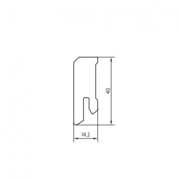 Pedross MDF 6053 fehér fóliázott, 4cm-es szegélyléc