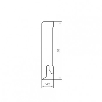 Pedross MDF 6056 fehér fóliázott, 7cm-es szegélyléc