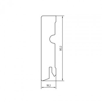 Pedross MDF 6116 fehér fóliázott, 8cm-es szegélyléc
