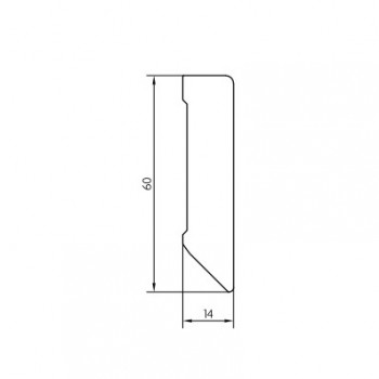 Pedross MDF 6370 fehér fóliázott, 6cm-es szegélyléc