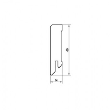 Pedross MDF 6370 FEKETE fóliázott, 6cm-es szegélyléc