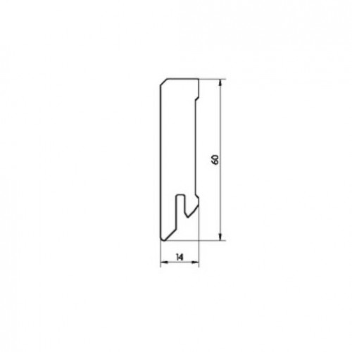 Pedross MDF 6370 FEKETE fóliázott, 6cm-es szegélyléc
