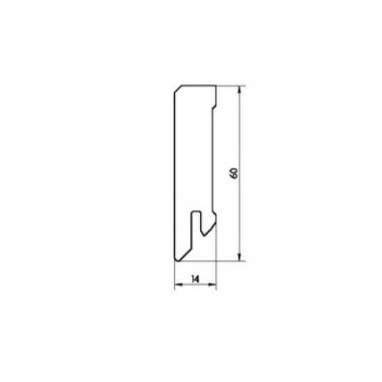 Pedross MDF 6370 FEKETE fóliázott, 6cm-es szegélyléc