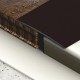 Profilplast öntapadós lencse burkolatváltó (küszöb), alu, 100x1000mm, eloxált matt bronz