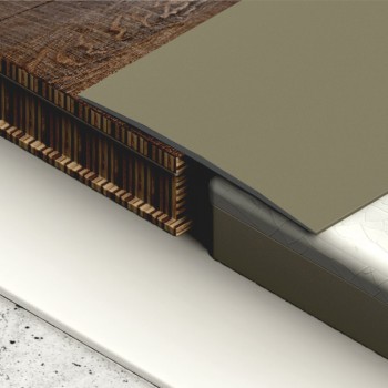 Profilplast öntapadós lencse burkolatváltó (küszöb), alu, 100x1000mm, eloxált matt pezsgő