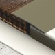 Profilplast öntapadós lencse burkolatváltó (küszöb), alu, 100x3000mm, eloxált matt pezsgő