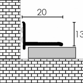Profilplast öntapadós takaróprofil erkélyajtóhoz, fehér. 2,7m