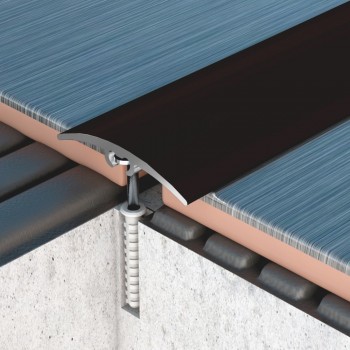 Profilplast rejtett rögzítésű lencse burkolatváltó, alu, 32x2700mm, eloxált matt bronz