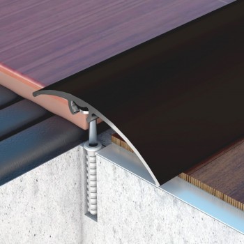 Profilplast rejtett rögzítésű, szintváltó lencse profil, alu, 50x2700mm, eloxált matt bronz