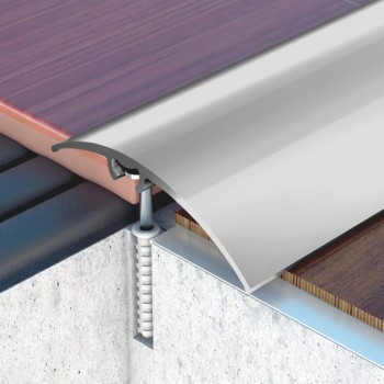 Profilplast rejtett rögzítésű, szintváltó lencse profil, alu, 50x900mm, eloxált matt ezüst