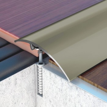 Profilplast rejtett rögzítésű, szintváltó lencse profil, alu, 50x900mm, eloxált matt pezsgő