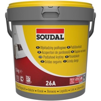 Soudal 26A Padlóburkolat ragasztó - Diszperziós (oldószermentes). 5kg