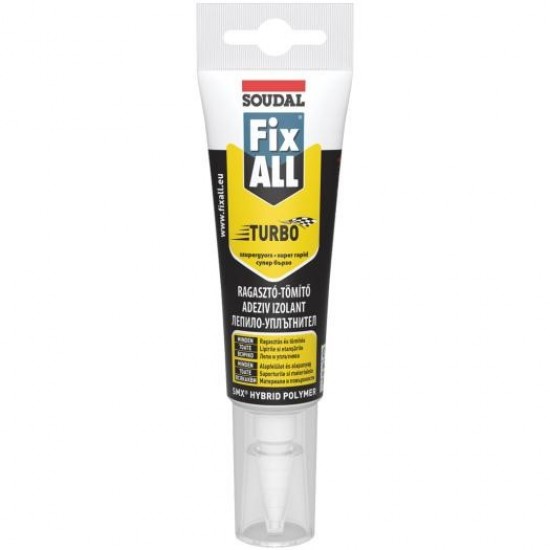 Soudal Fix All Turbo fehér - gyorskötés szerelőragasztó. 125ml