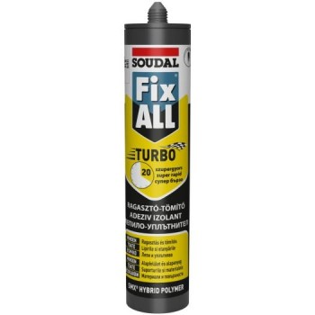 Soudal Fix All Turbo fekete - gyorskötés szerelőragasztó. 290ml