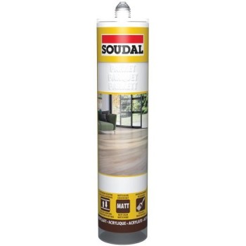 Soudal parkettatömítő gyöngyházfehér RAL1013 - festhető/lakkozható. 290ml