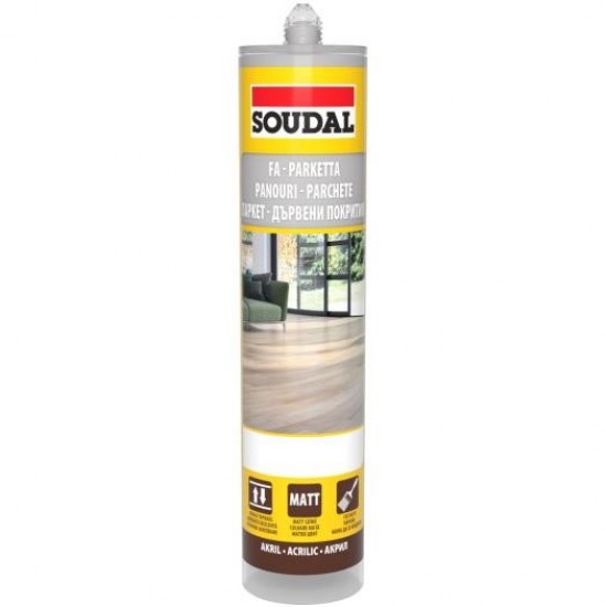 Soudal parkettatömítő sötétszürke - festhető/lakkozható. 280ml