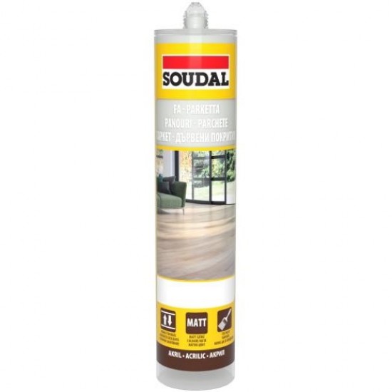 Soudal parkettatömítő világosszürke - festhető/lakkozható. 280ml