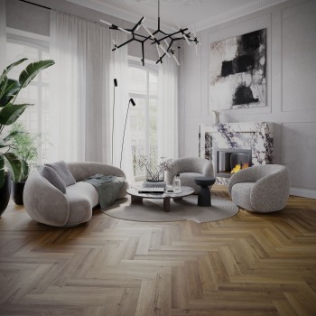 VinCore Herringbone+ Lyon klikkes, halszálka SPC padló int. alátéttel