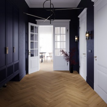 VinylTechLab Herringbone Louvre klikkes, halszálka SPC padló int. alátéttel