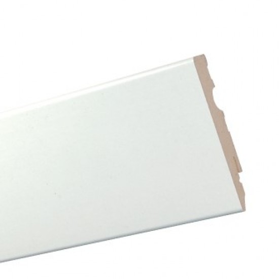 Neuhofer FOFA015 Fehér, modern profilú MDF szegélyléc. FU.84L. 8 cm magas