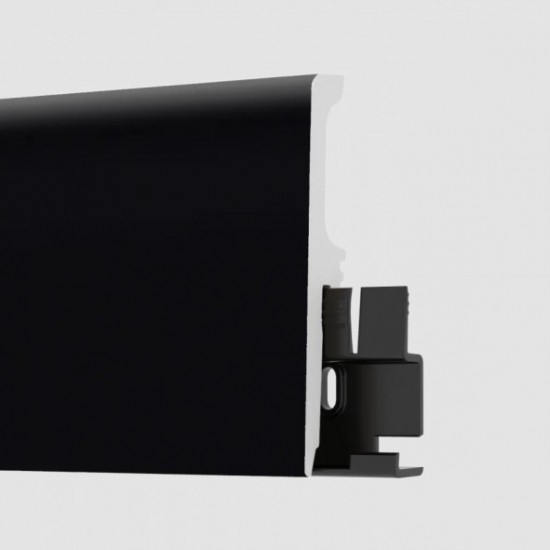 Arbiton TORE Monocolor Black (RAL 9011) műanyag fekete szegélyléc